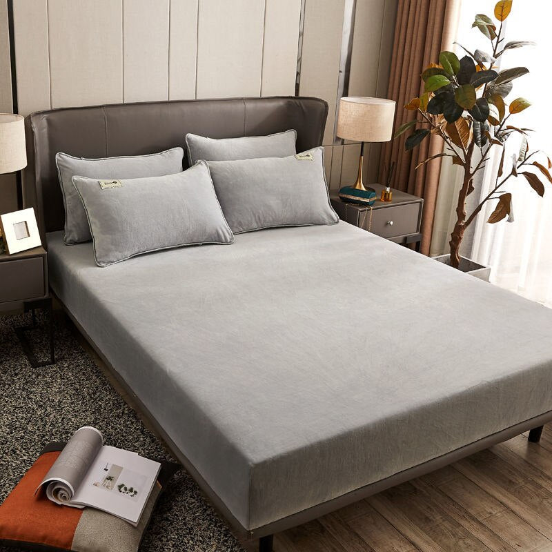 Velvet spread Sheet - Light Grey