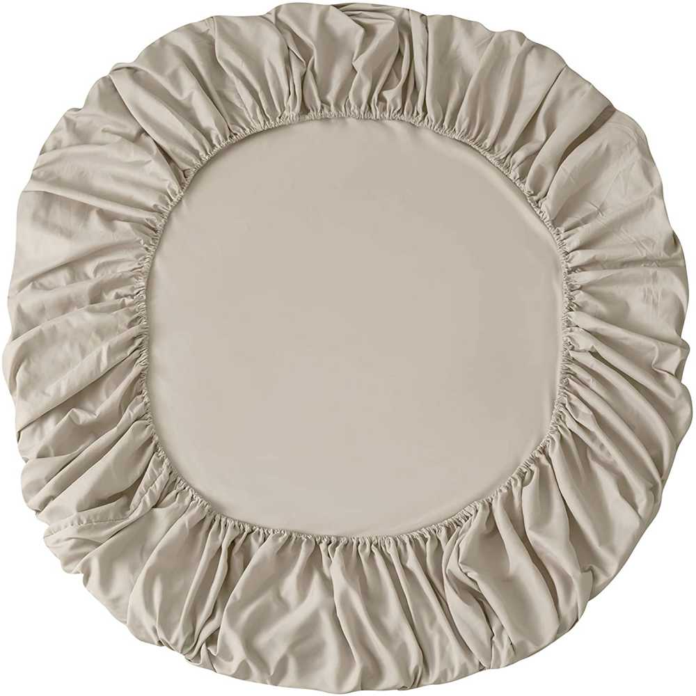 Rich Cotton Fitted Sheet with Pillow covers - Beige